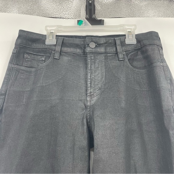 NYDJ Skinny Jeans - Black with Silver Sheen - Size 10P - Picture 2 of 12